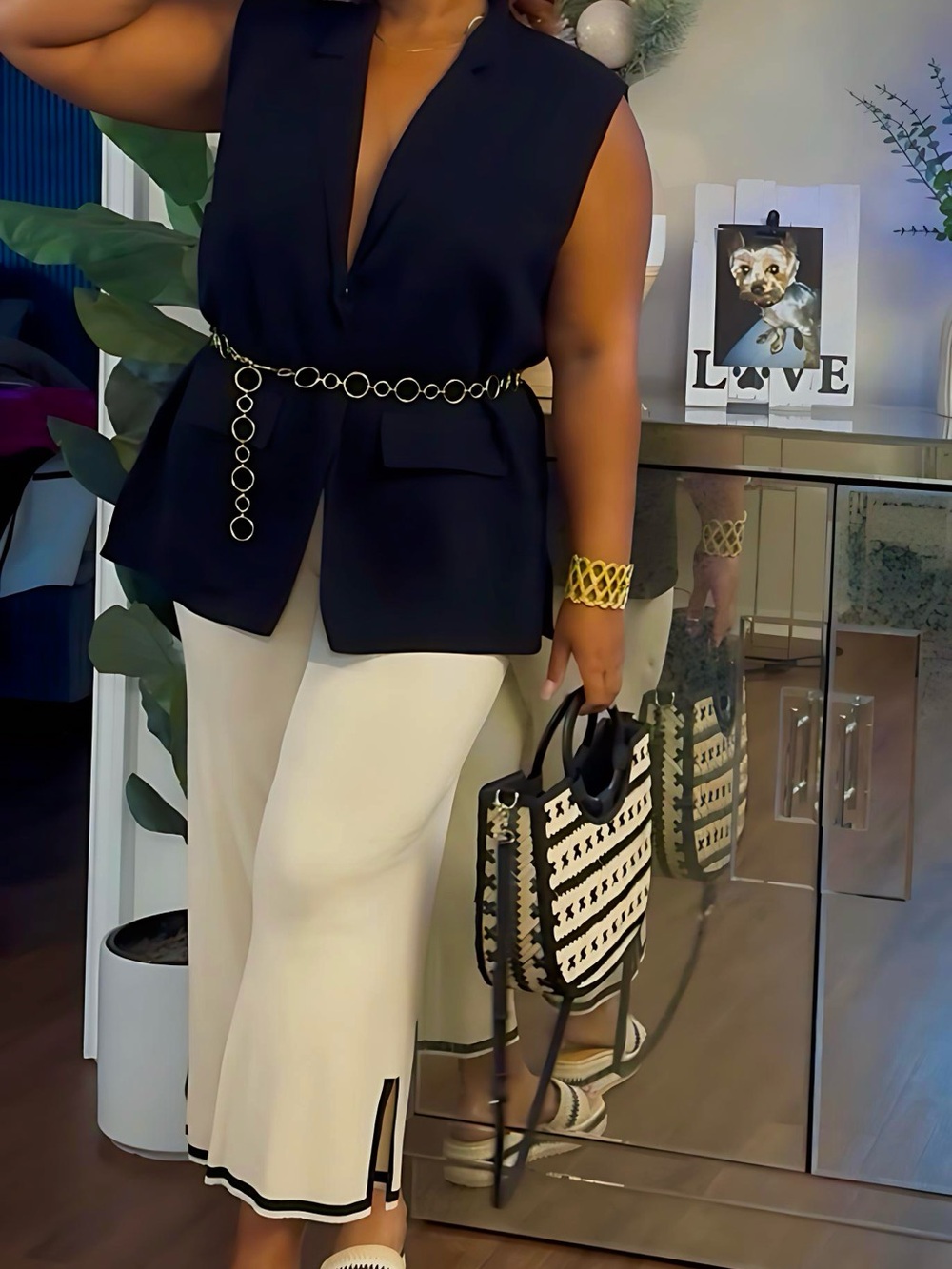 Chic black vest